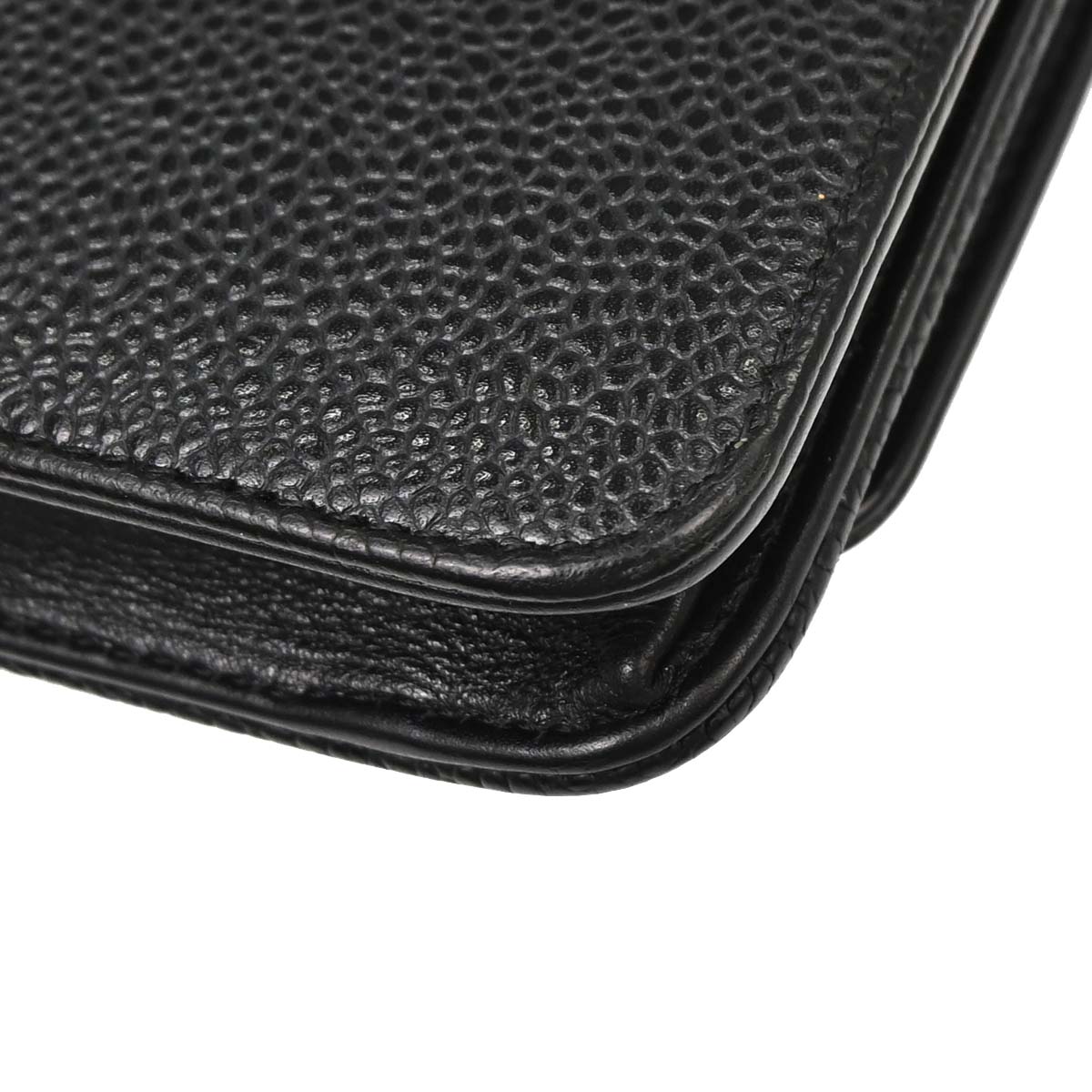 Chanel 2012 Black Caviar Timeless WOC Wallet on Chain Shoulder Bag