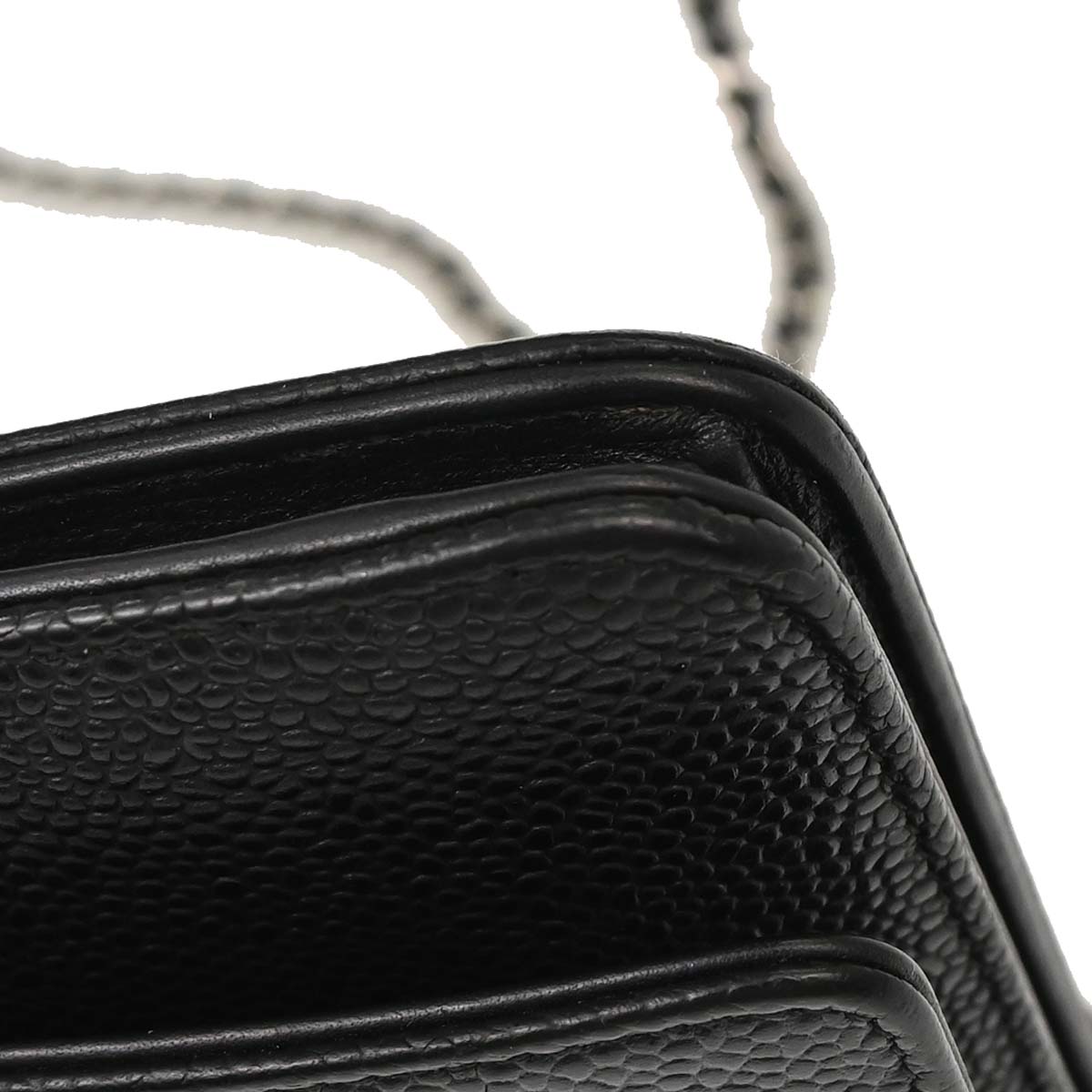 Chanel 2012 Black Caviar Timeless WOC Wallet on Chain Shoulder Bag