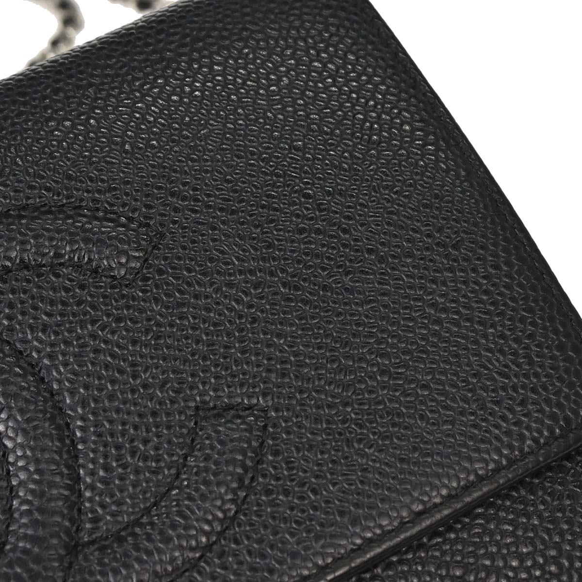 Chanel 2012 Black Caviar Timeless WOC Wallet on Chain Shoulder Bag
