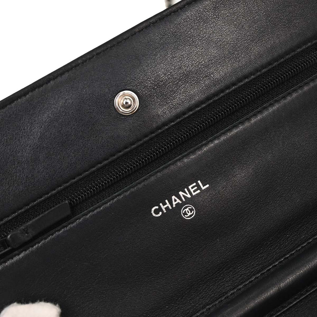 Chanel 2012 Black Caviar Timeless WOC Wallet on Chain Shoulder Bag