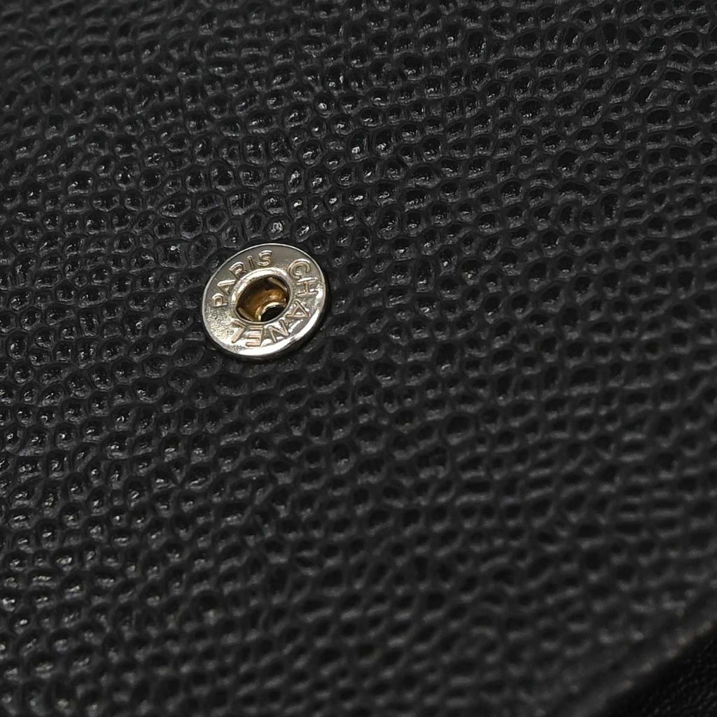 Chanel 2012 Black Caviar Timeless WOC Wallet on Chain Shoulder Bag