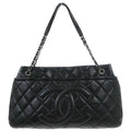 Chanel 2012 Black Caviar Timeless CC Chain Tote Bag