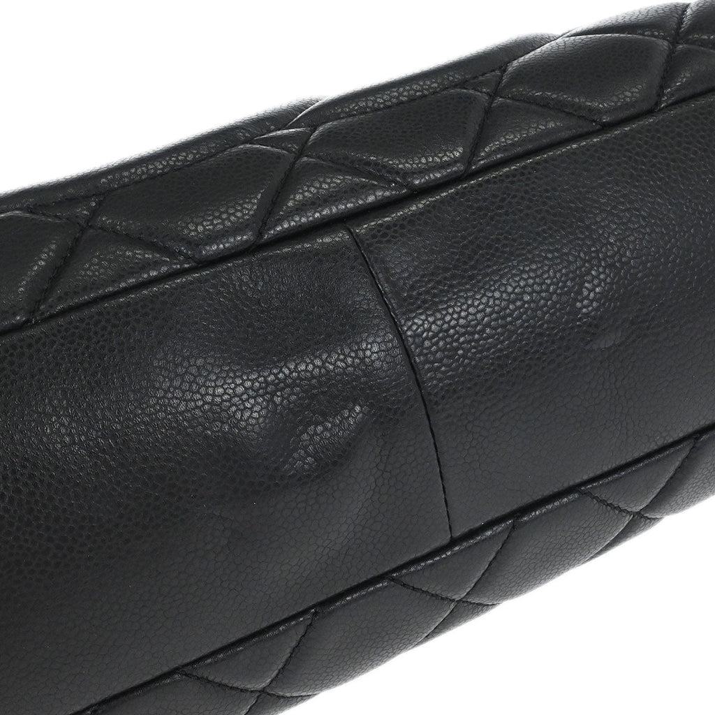 Chanel 2012 Black Caviar Timeless CC Chain Tote Bag