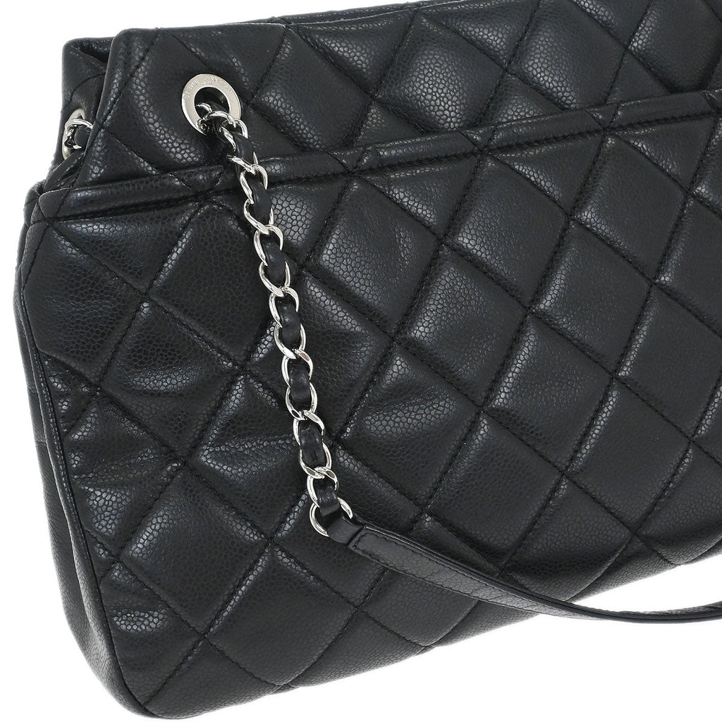 Chanel 2012 Black Caviar Timeless CC Chain Tote Bag