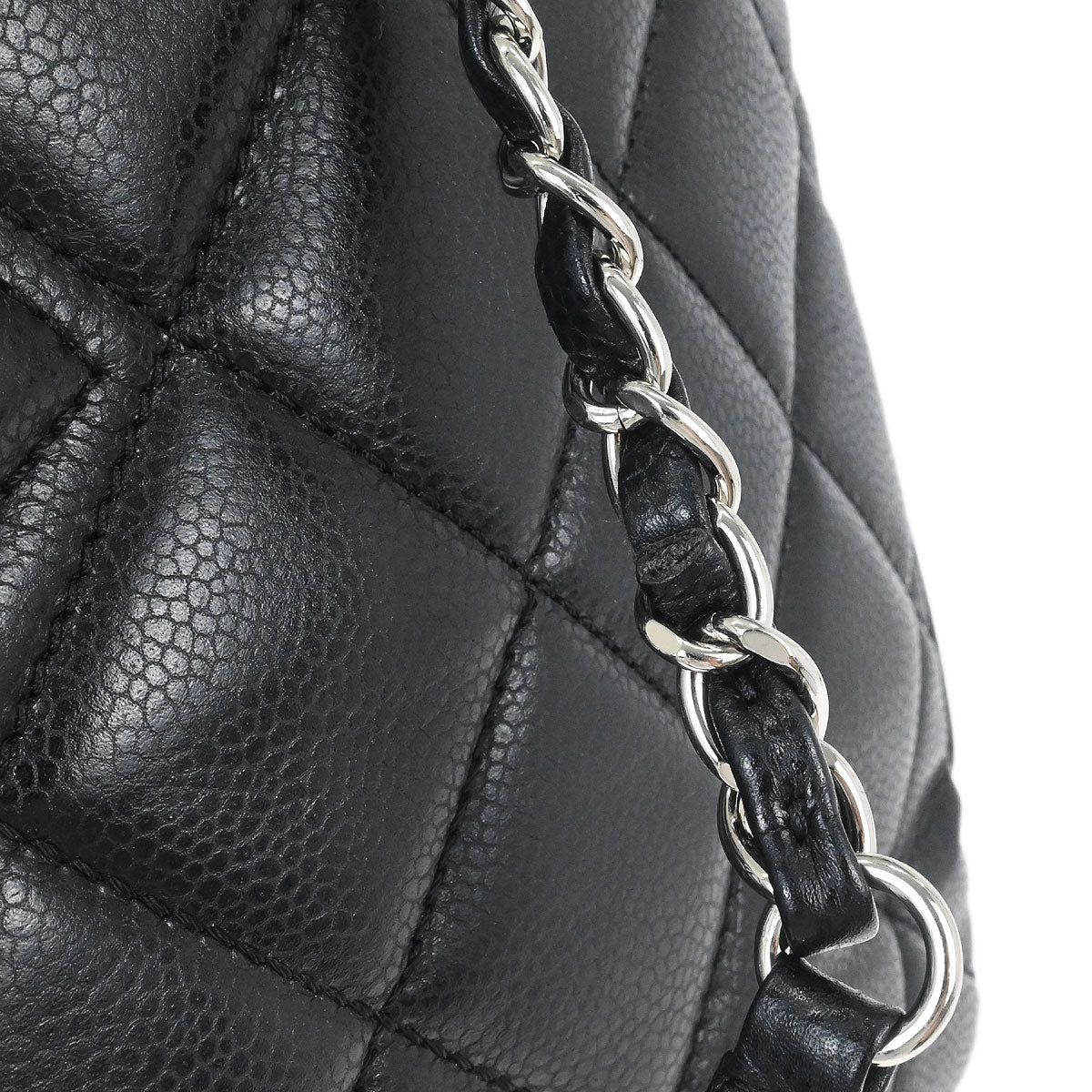 Chanel 2012 Black Caviar Timeless CC Chain Tote Bag