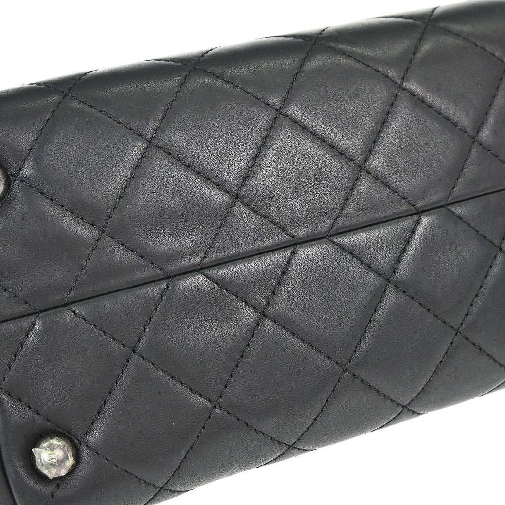 Chanel Black Calfskin Shopping In Chains 2way Shoulder Tote Bag