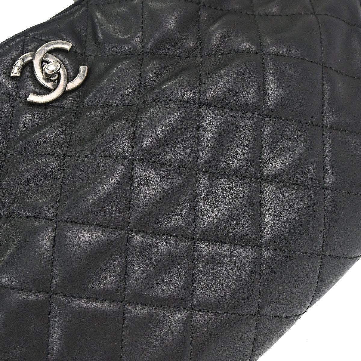 Chanel Black Calfskin Shopping In Chains 2way Shoulder Tote Bag