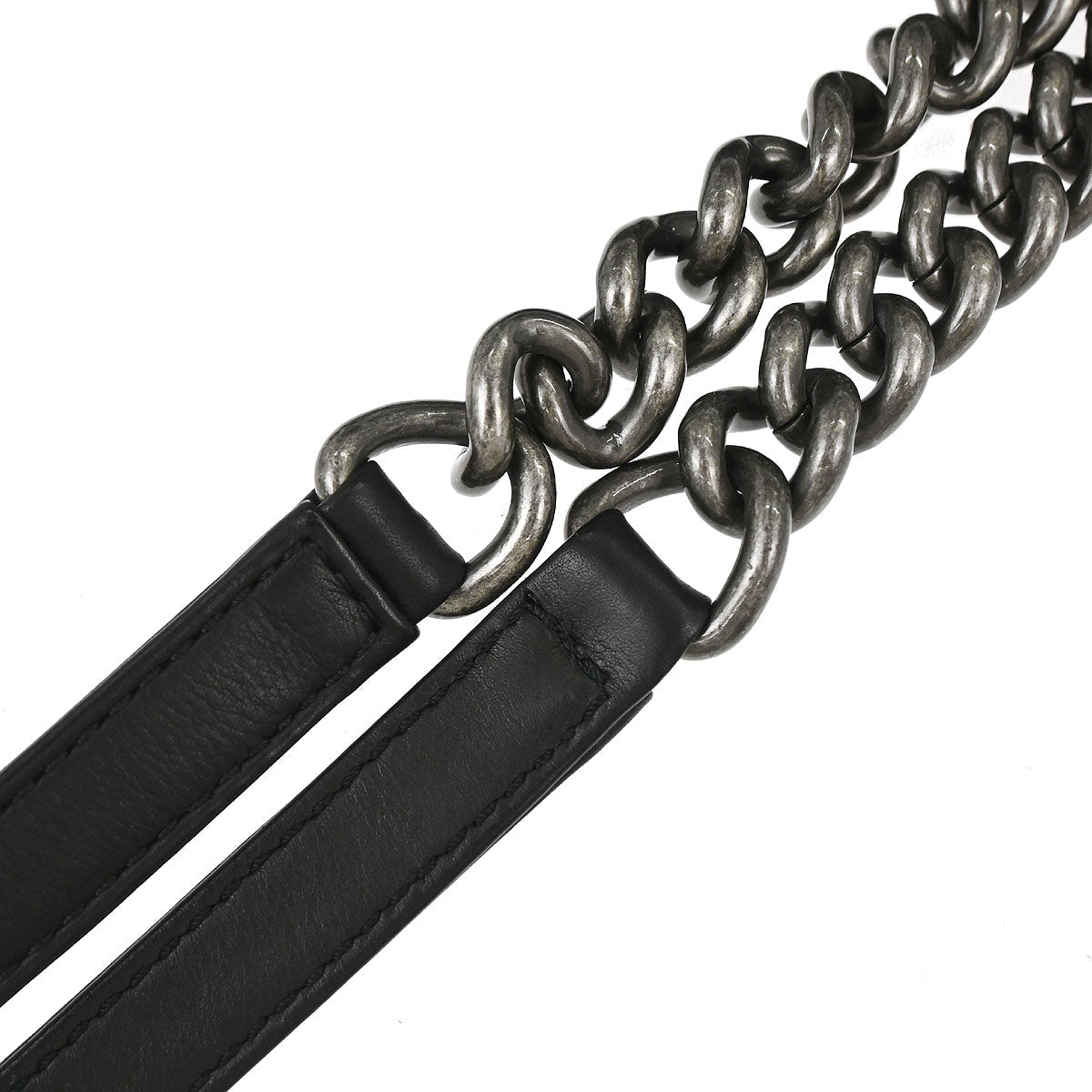 Chanel Black Calfskin Shopping In Chains 2way Shoulder Tote Bag