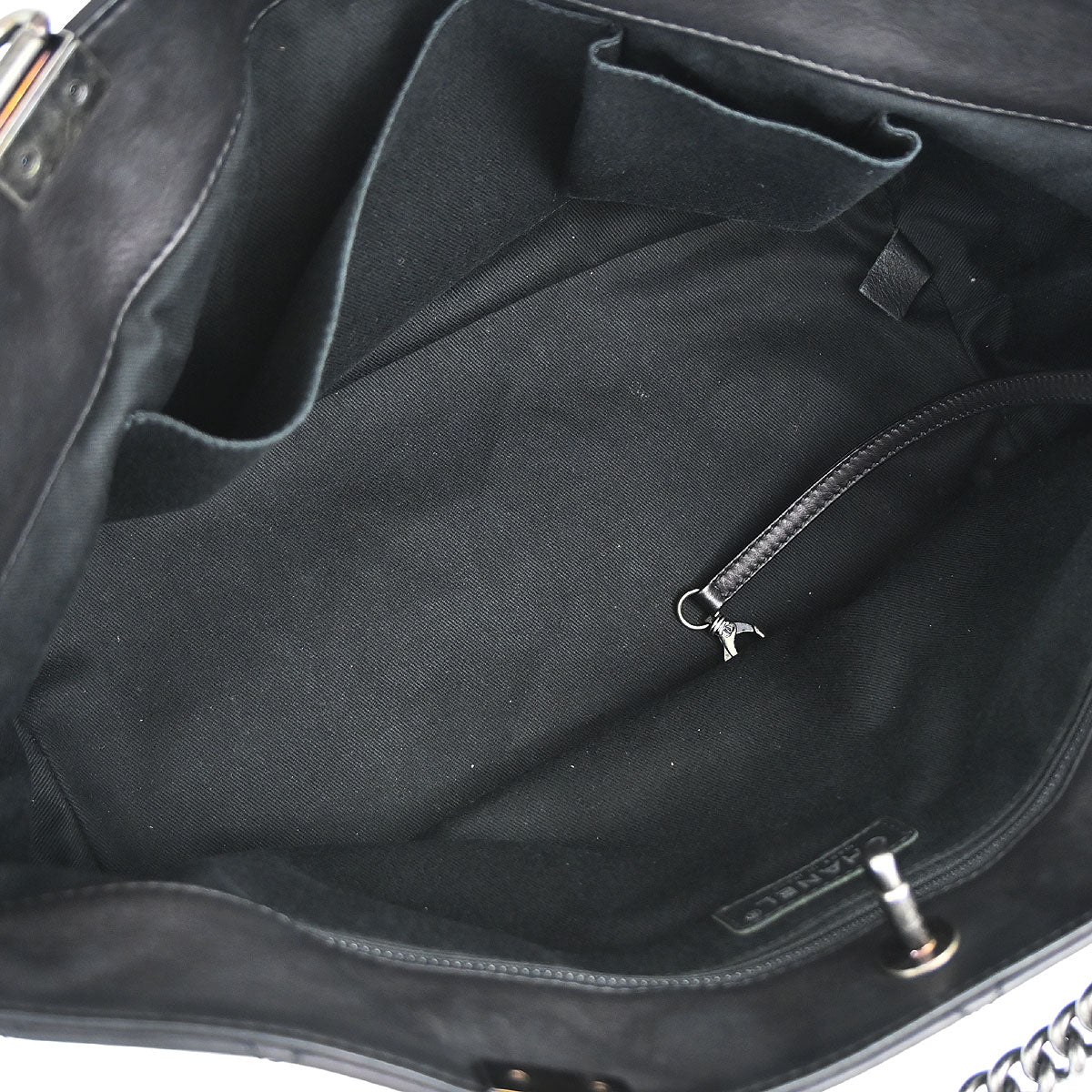 Chanel Black Calfskin Shopping In Chains 2way Shoulder Tote Bag
