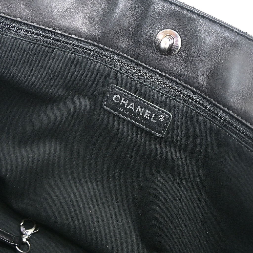 Chanel Black Calfskin Shopping In Chains 2way Shoulder Tote Bag