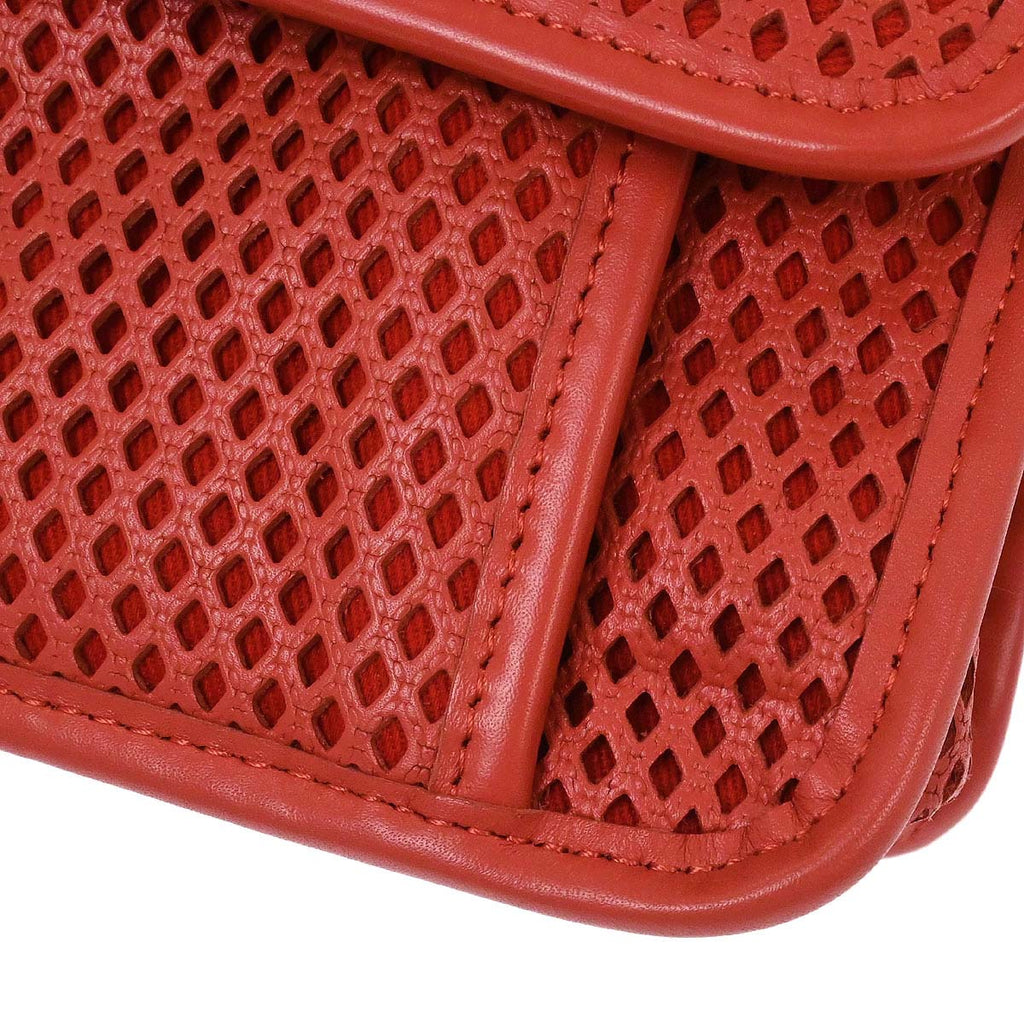 Chanel 2012-2013 Red Perforated Calfskin French Riviera Shoulder Bag