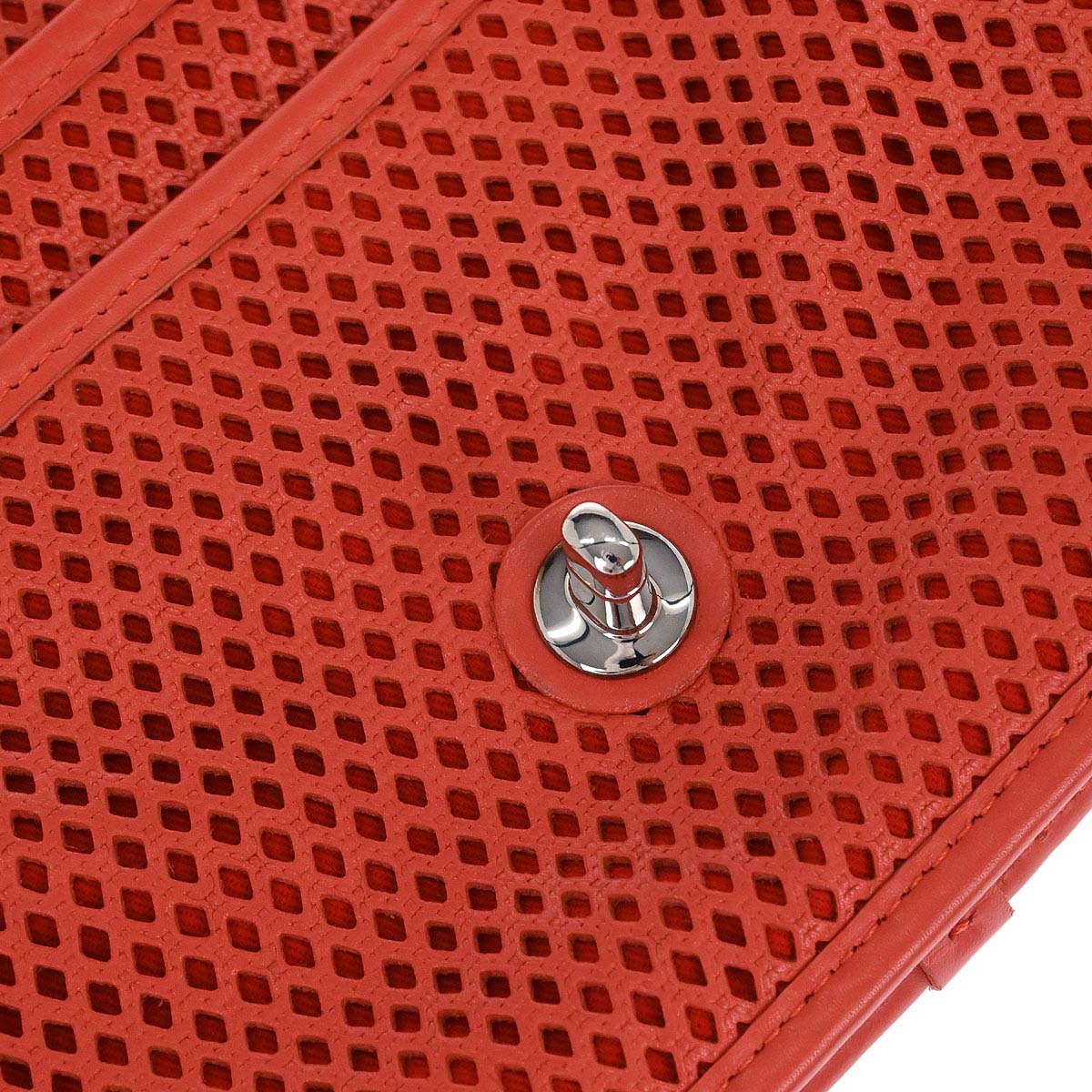 Chanel 2012-2013 Red Perforated Calfskin French Riviera Shoulder Bag