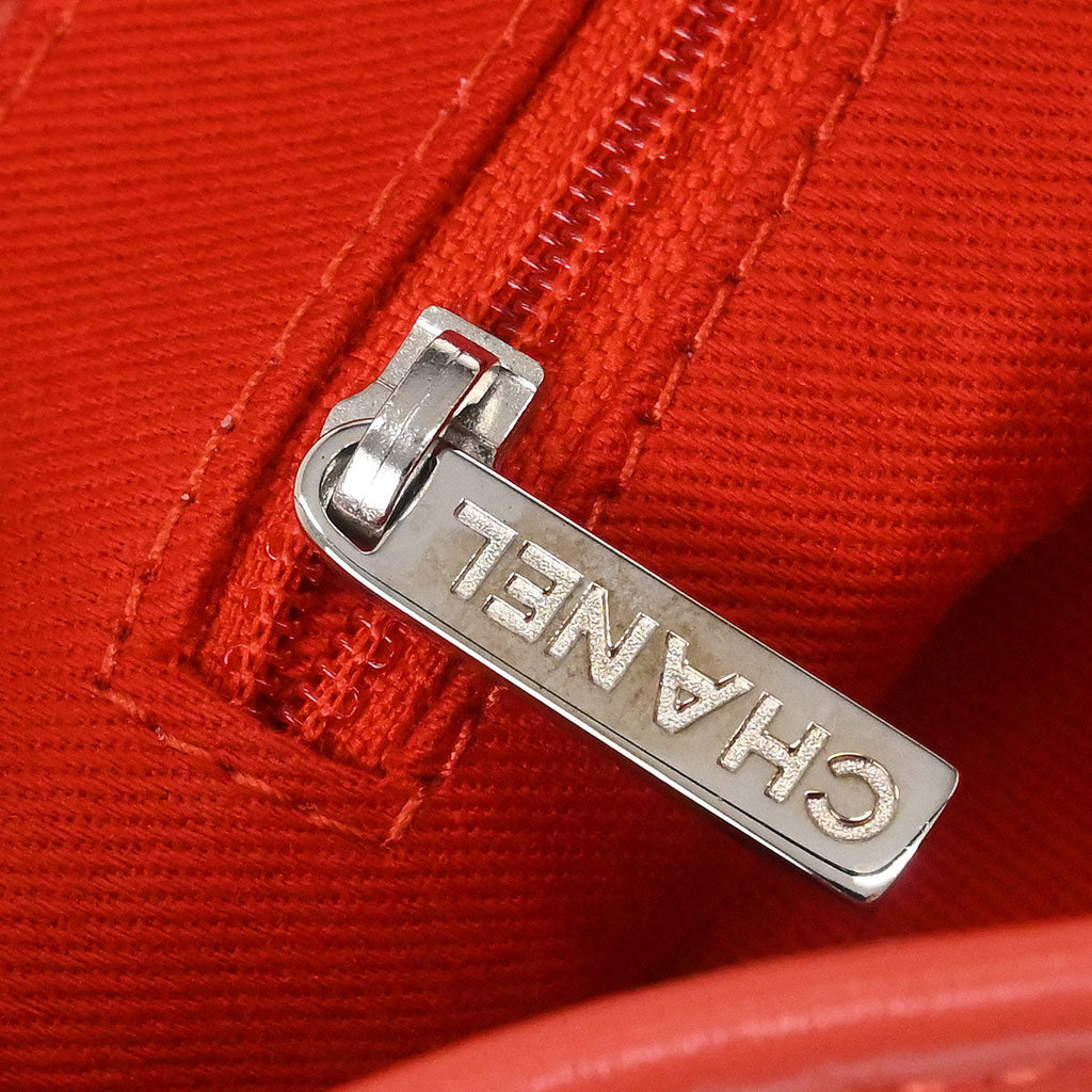 Chanel 2012-2013 Red Perforated Calfskin French Riviera Shoulder Bag