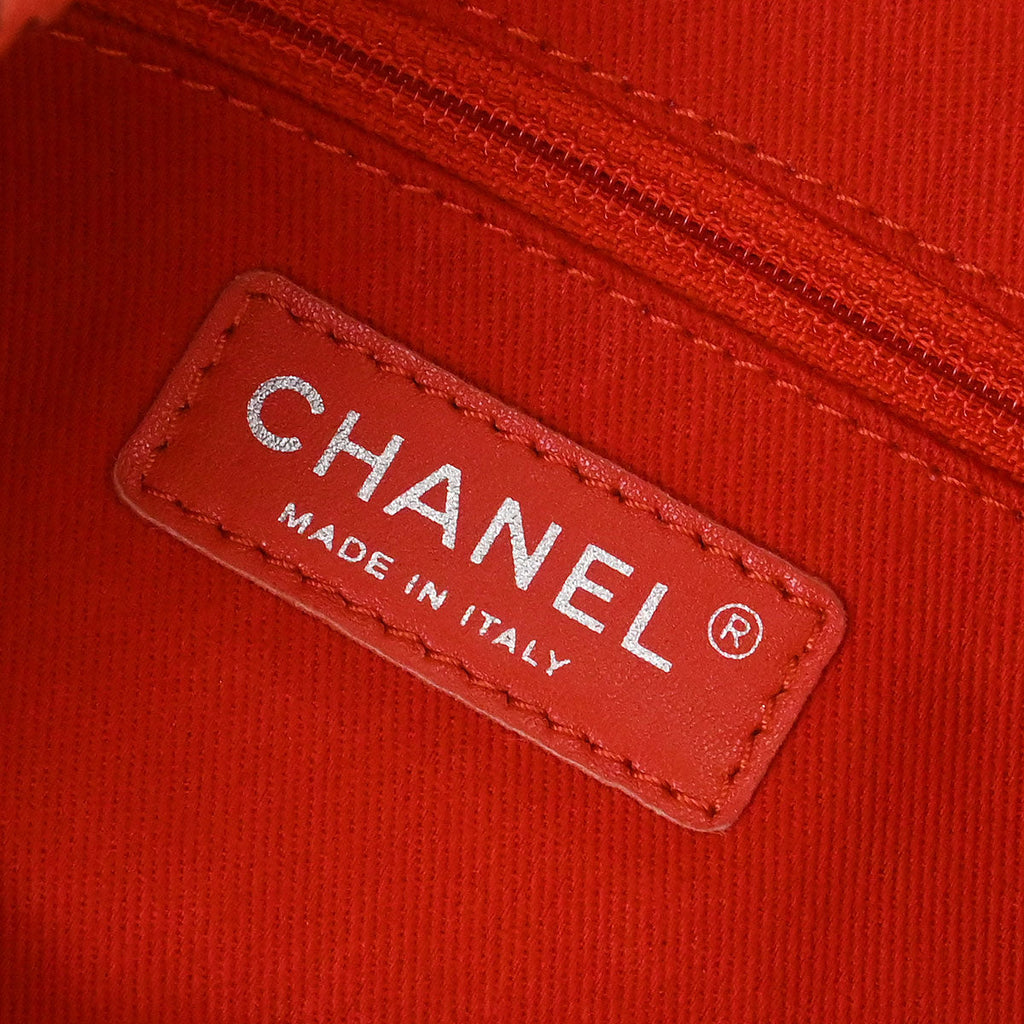 Chanel 2012-2013 Red Perforated Calfskin French Riviera Shoulder Bag