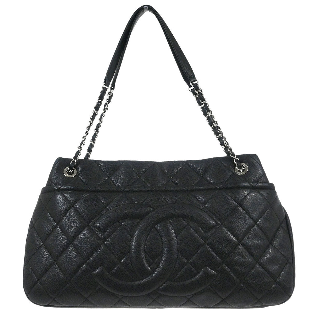 Chanel 2012 Black Caviar Timeless CC Chain Tote Bag