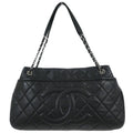 Chanel 2012 Black Caviar Timeless CC Chain Tote Bag