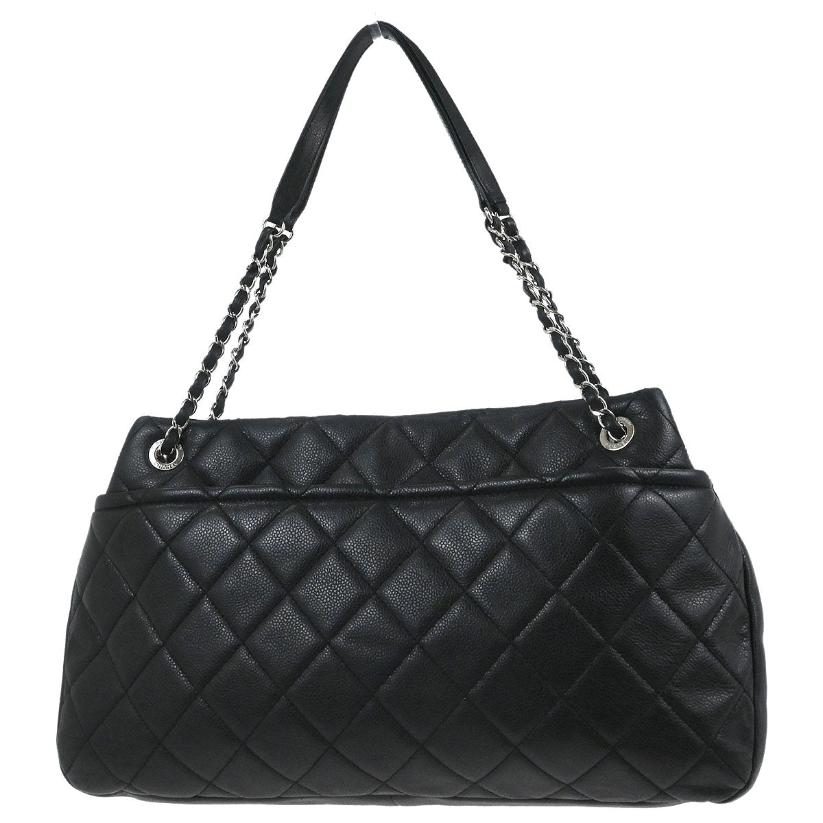 Chanel 2012 Black Caviar Timeless CC Chain Tote Bag