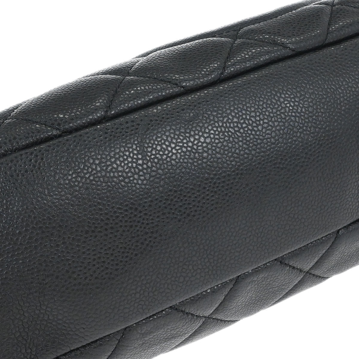 Chanel 2012 Black Caviar Timeless CC Chain Tote Bag