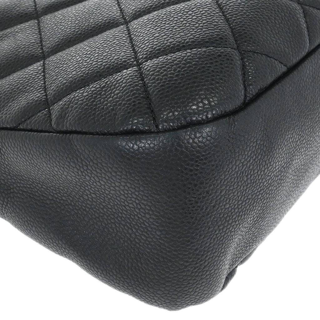 Chanel 2012 Black Caviar Timeless CC Chain Tote Bag