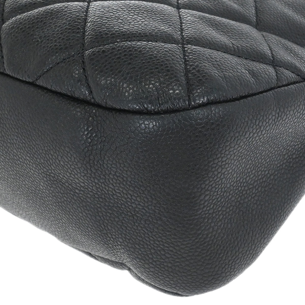 Chanel 2012 Black Caviar Timeless CC Chain Tote Bag
