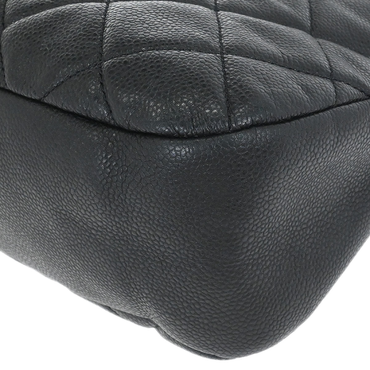 Chanel 2012 Black Caviar Timeless CC Chain Tote Bag