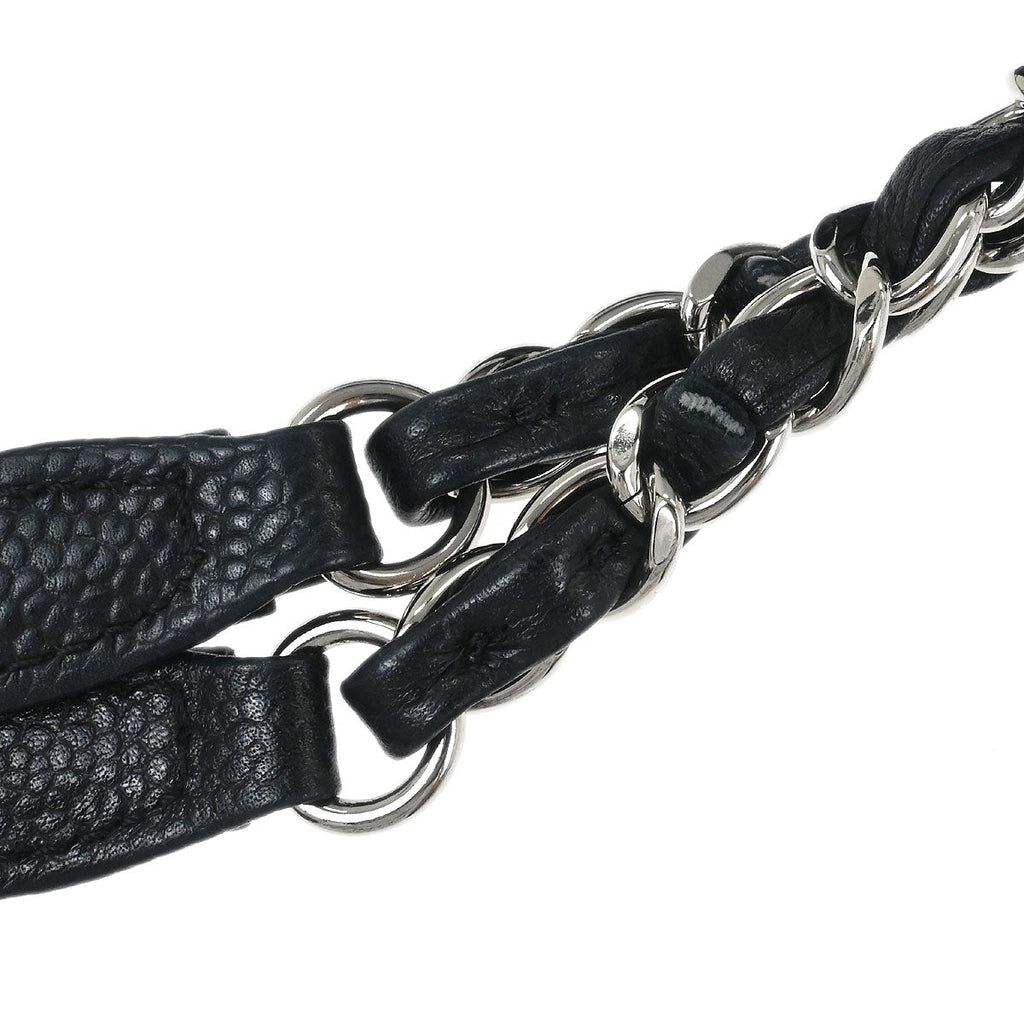 Chanel 2012 Black Caviar Timeless CC Chain Tote Bag