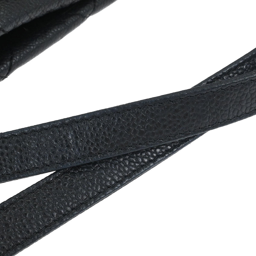 Chanel 2012 Black Caviar Timeless CC Chain Tote Bag