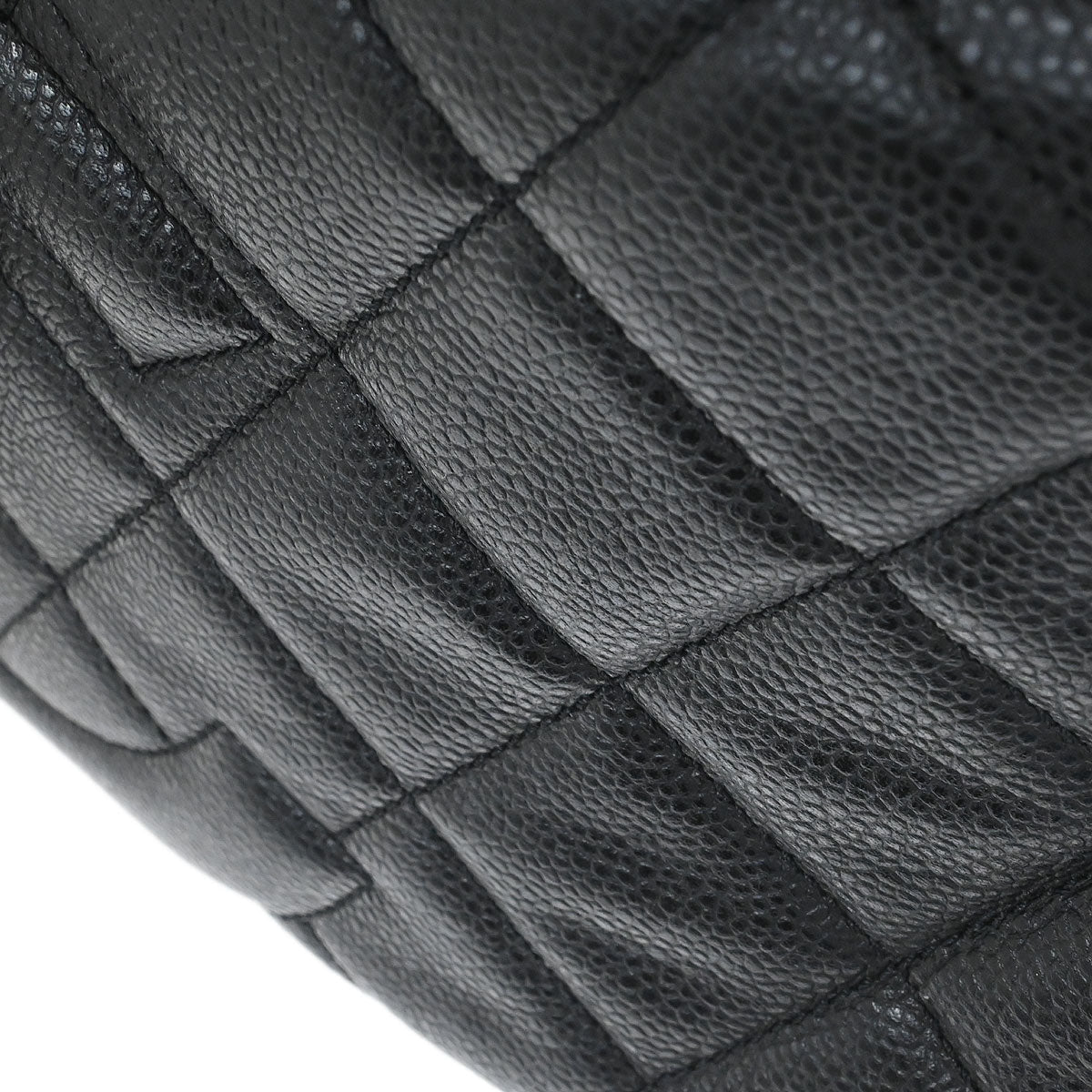 Chanel 2012 Black Caviar Timeless CC Chain Tote Bag