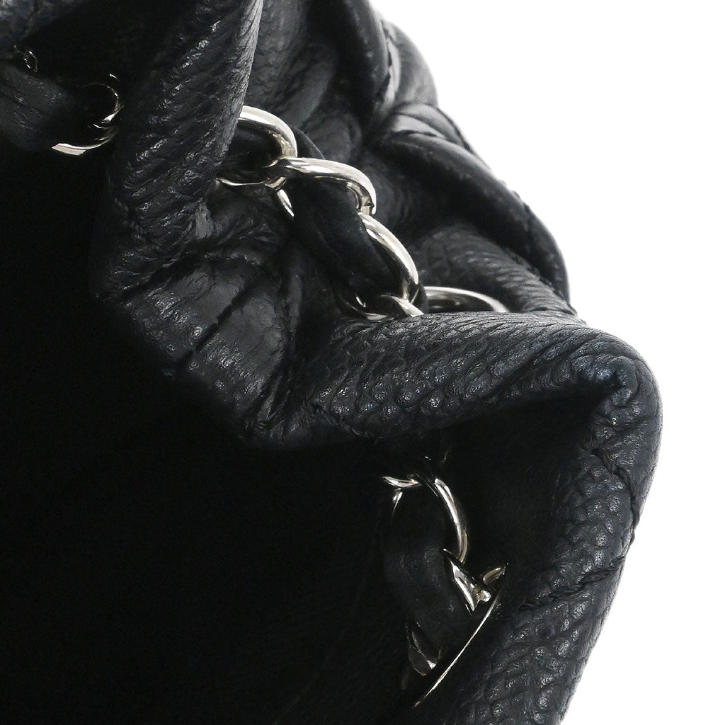 Chanel 2012 Black Caviar Timeless CC Chain Tote Bag