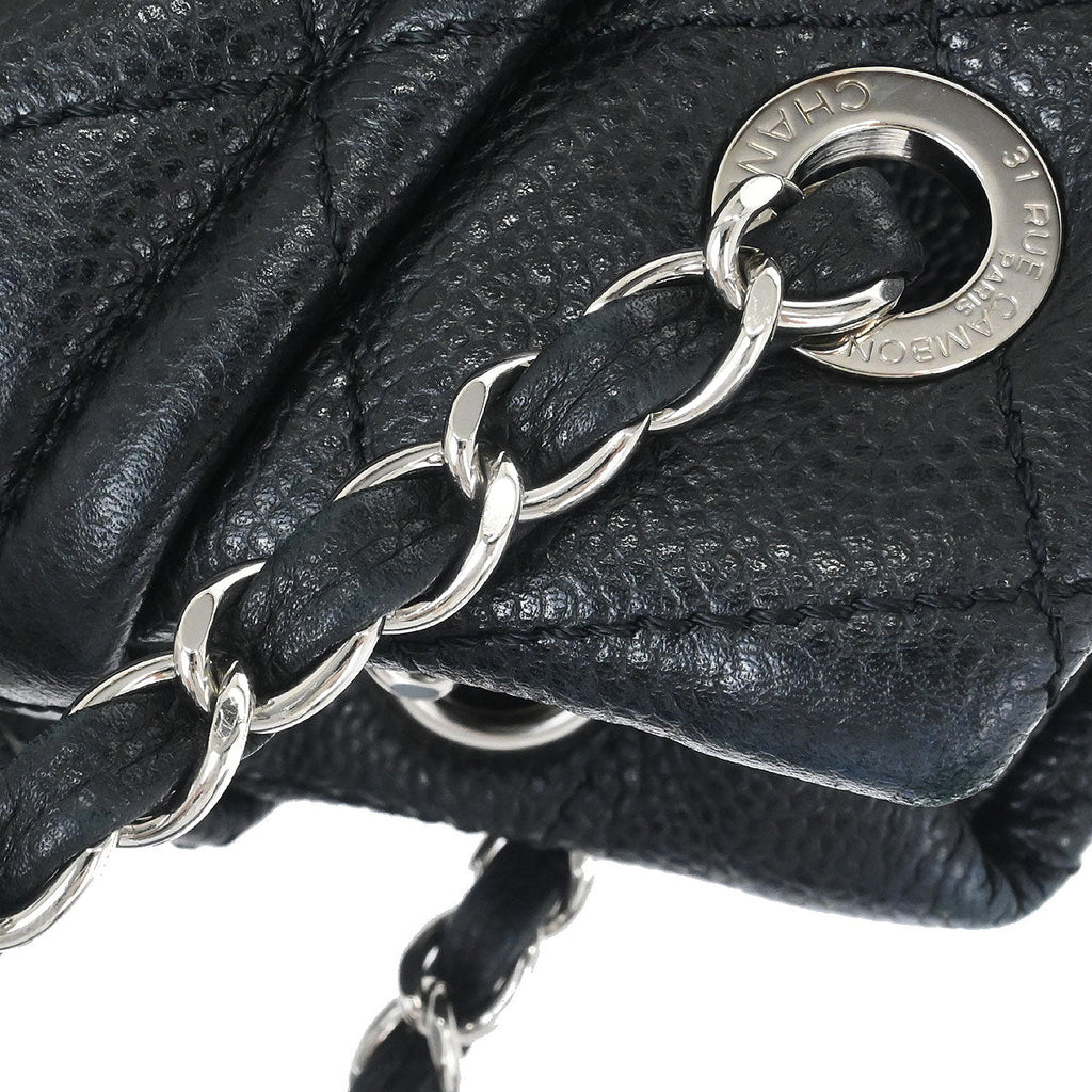 Chanel 2012 Black Caviar Timeless CC Chain Tote Bag