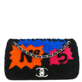Chanel 2014-2015 Black Shearling Supermarket Comic Flap Bag