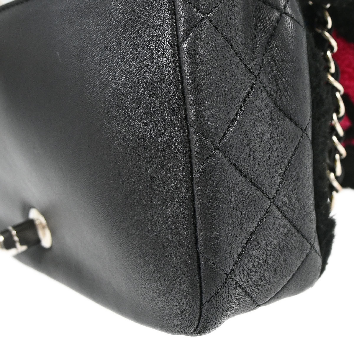 Chanel 2014-2015 Black Shearling Supermarket Comic Flap Bag