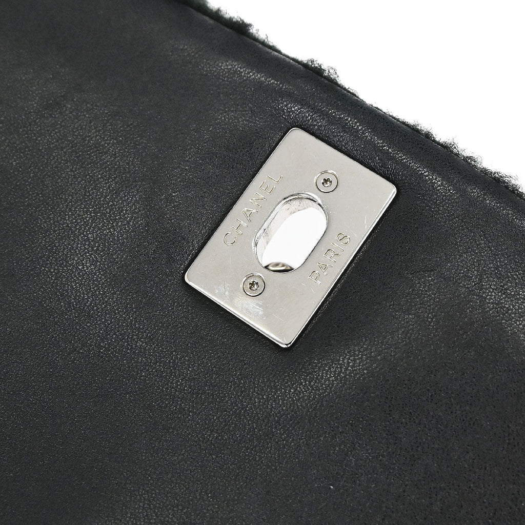 Chanel 2014-2015 Black Shearling Supermarket Comic Flap Bag