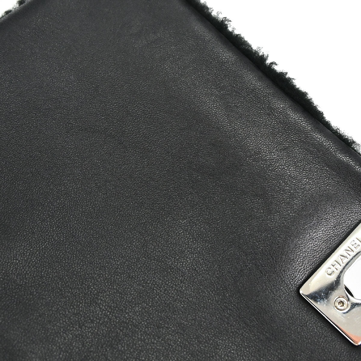 Chanel 2014-2015 Black Shearling Supermarket Comic Flap Bag
