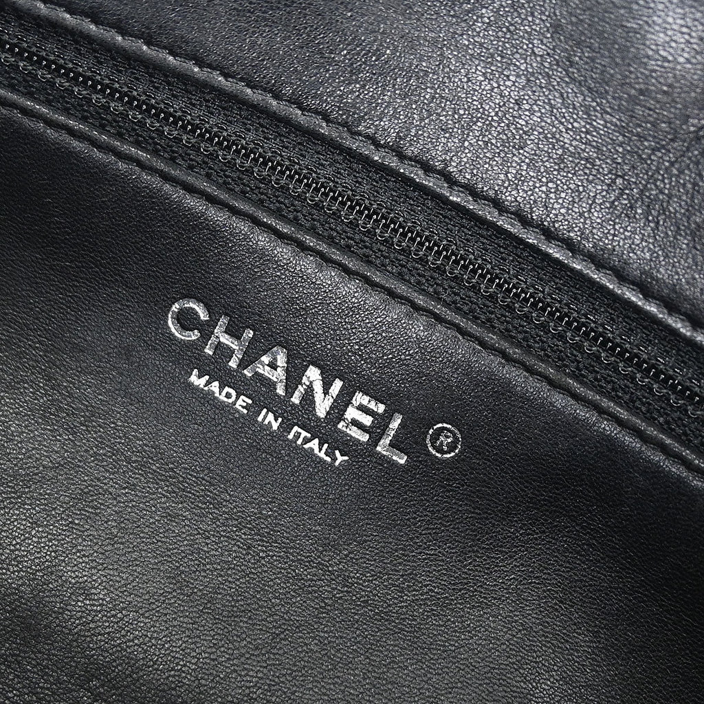 Chanel 2014-2015 Black Shearling Supermarket Comic Flap Bag