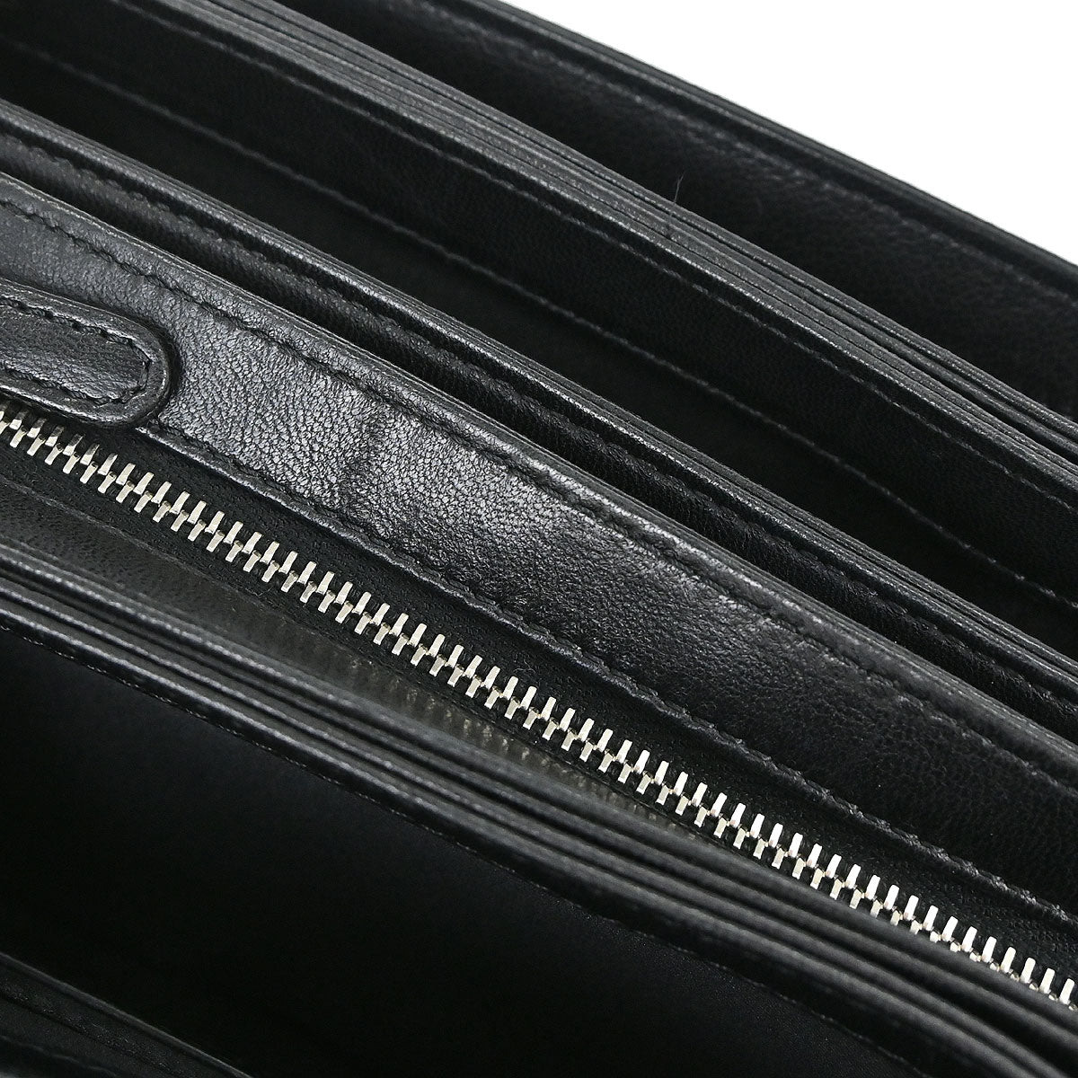 Chanel 2011 Black Lambskin Clams Pocket Accordion Flap Shoulder Bag