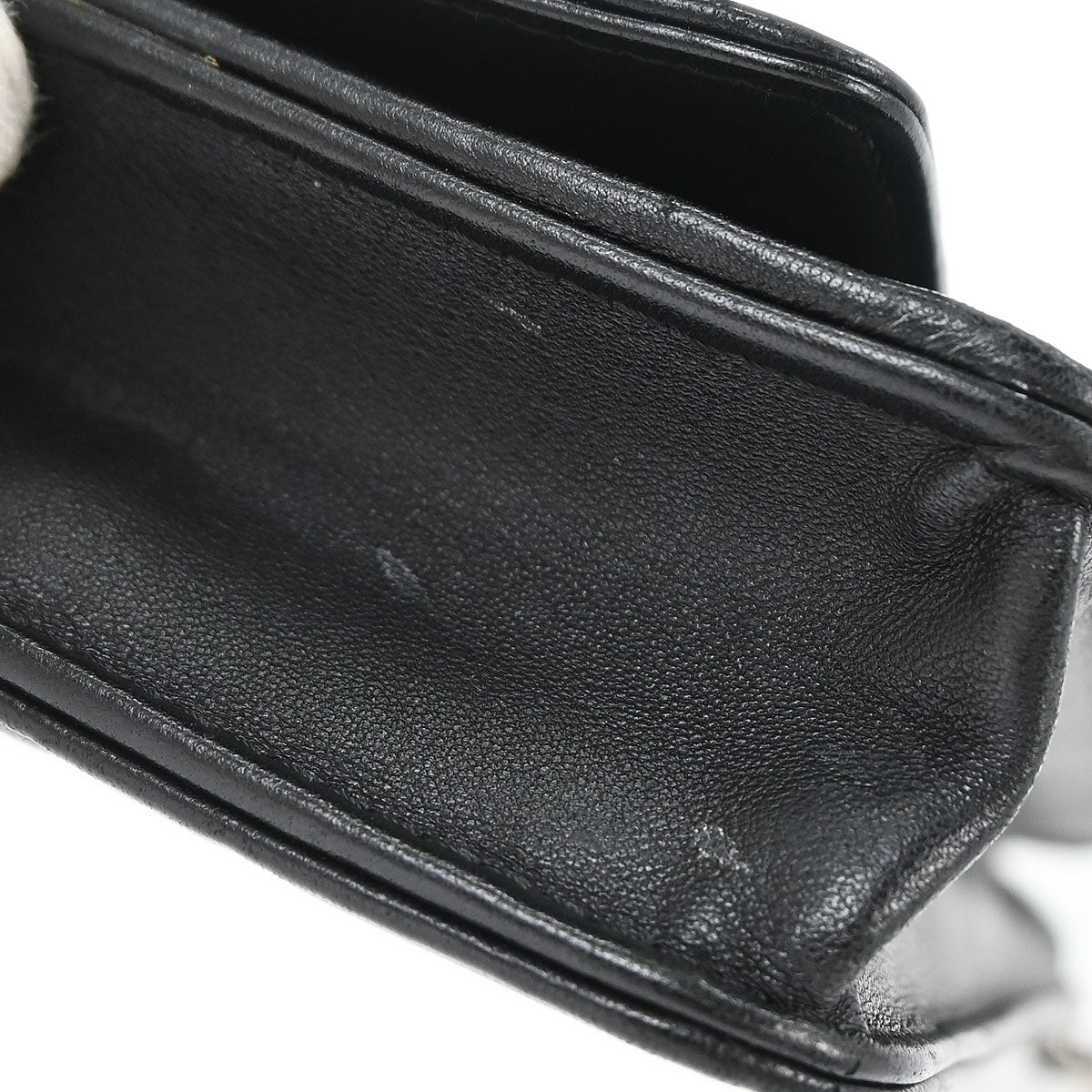 Chanel 2012 Black Lambskin Camellia WOC Wallet on Chain Bag