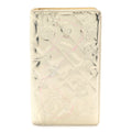 Metallic Patent Calfskin Quilted Lucky Symbols Yen Wallet Gold