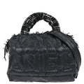 Chanel 2018-2019 Black Nylon Coco Neige Doudoune 2way Shoulder Tote Bag