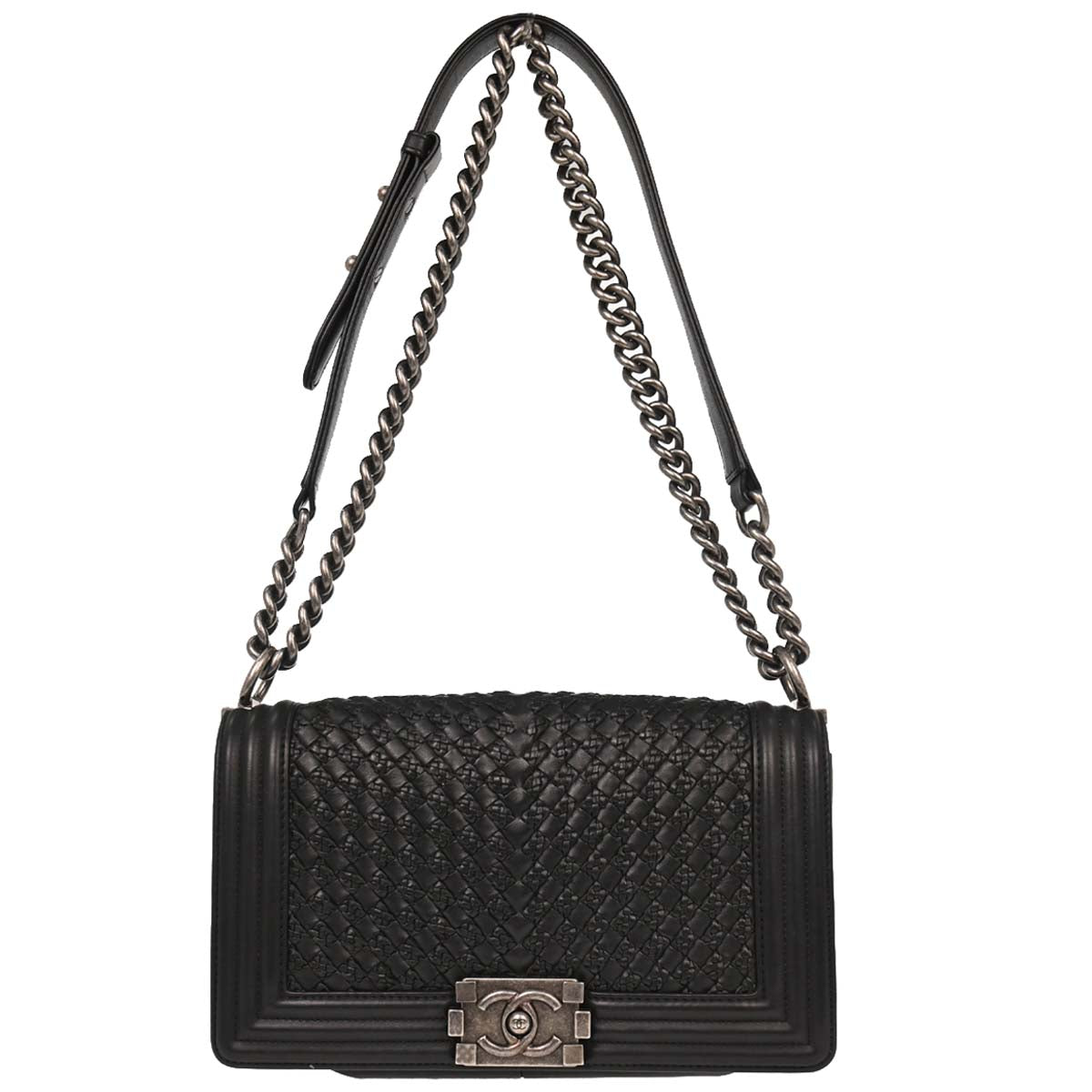 Boy Chanel 2018-2019 Black Lambskin Medium Shoulder Bag