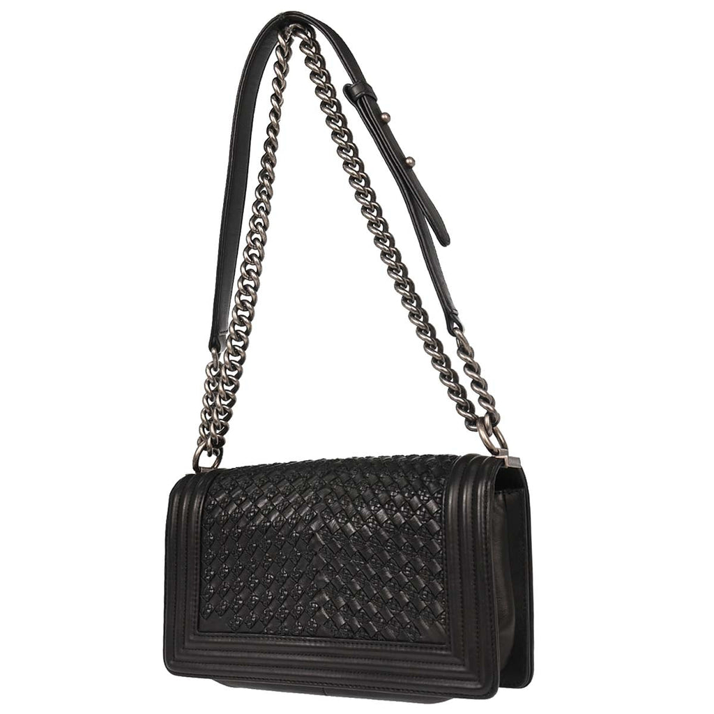 Boy Chanel 2018-2019 Black Lambskin Medium Shoulder Bag
