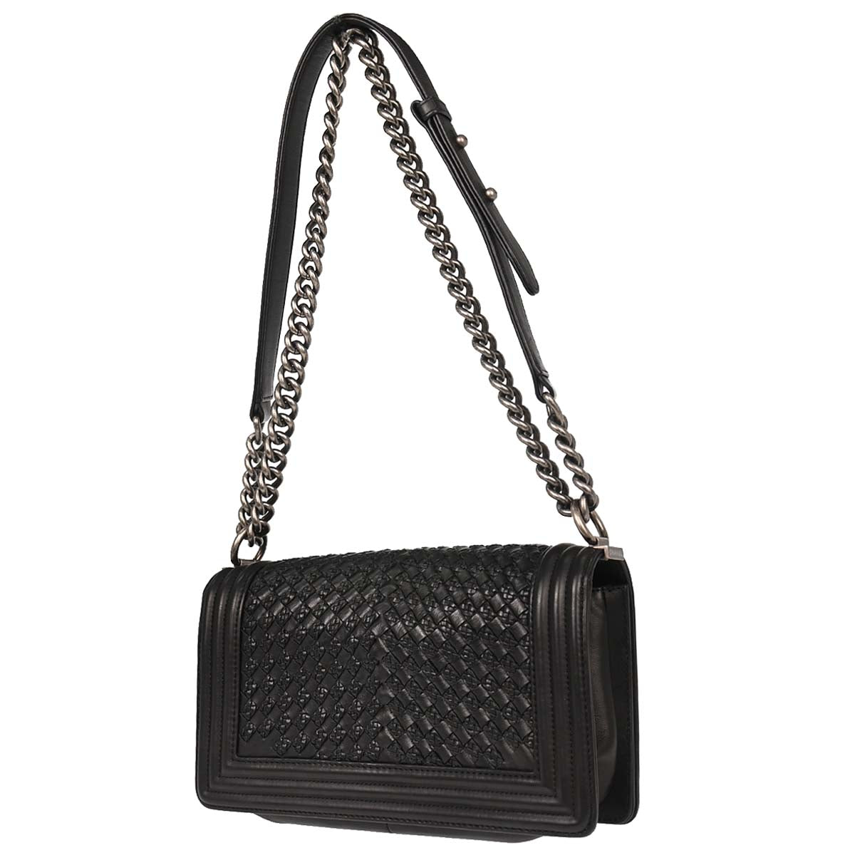 Boy Chanel 2018-2019 Black Lambskin Medium Shoulder Bag