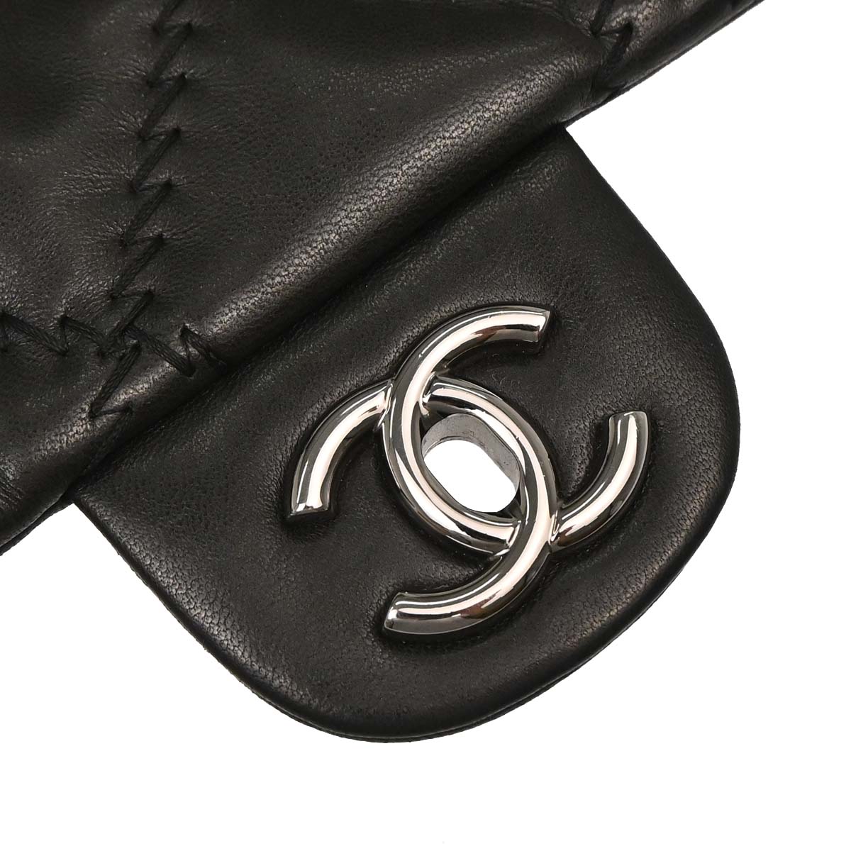 Chanel 2011 Black Tweed Lambskin Patchwork Stitch Shoulder Bag