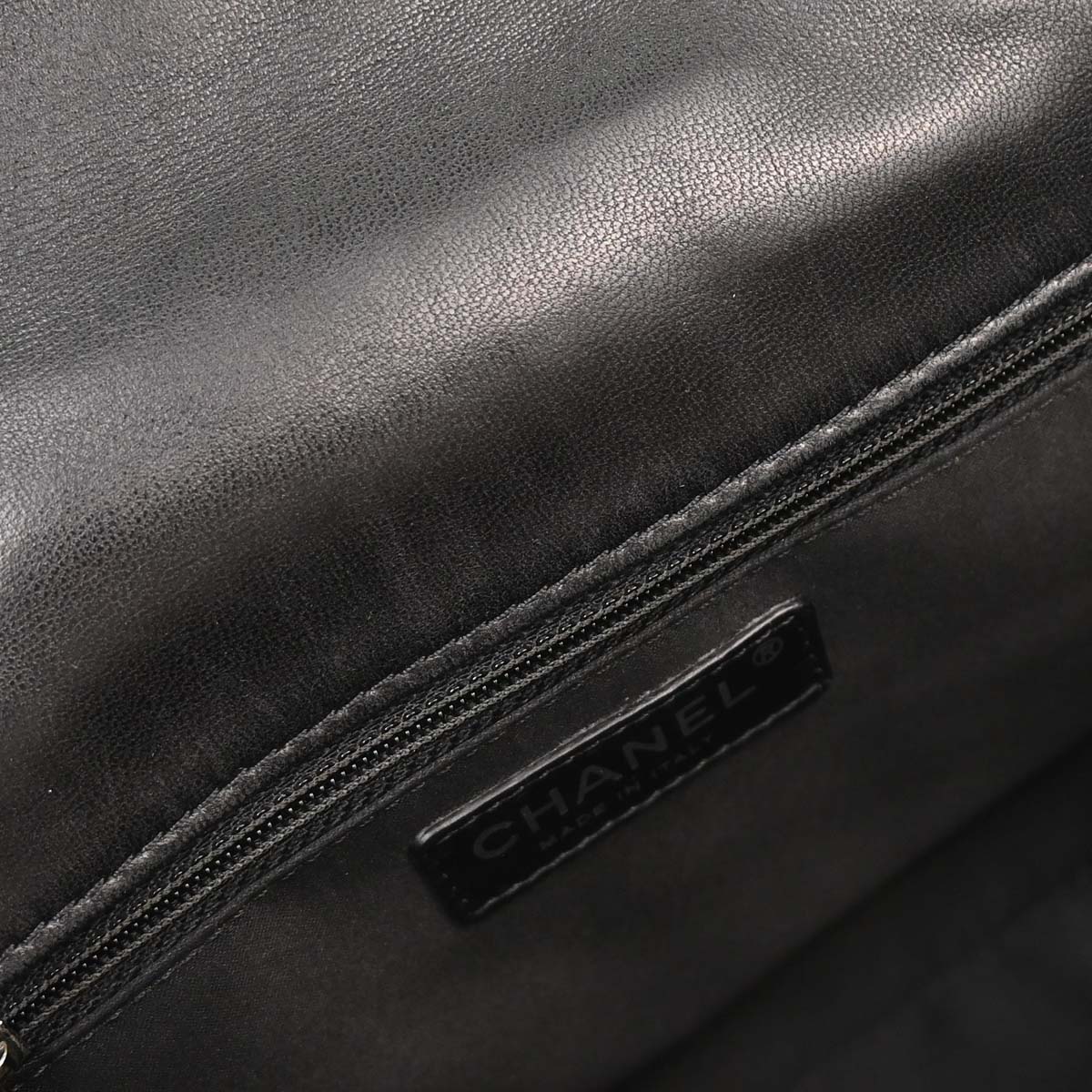 Chanel 2011 Black Tweed Lambskin Patchwork Stitch Shoulder Bag
