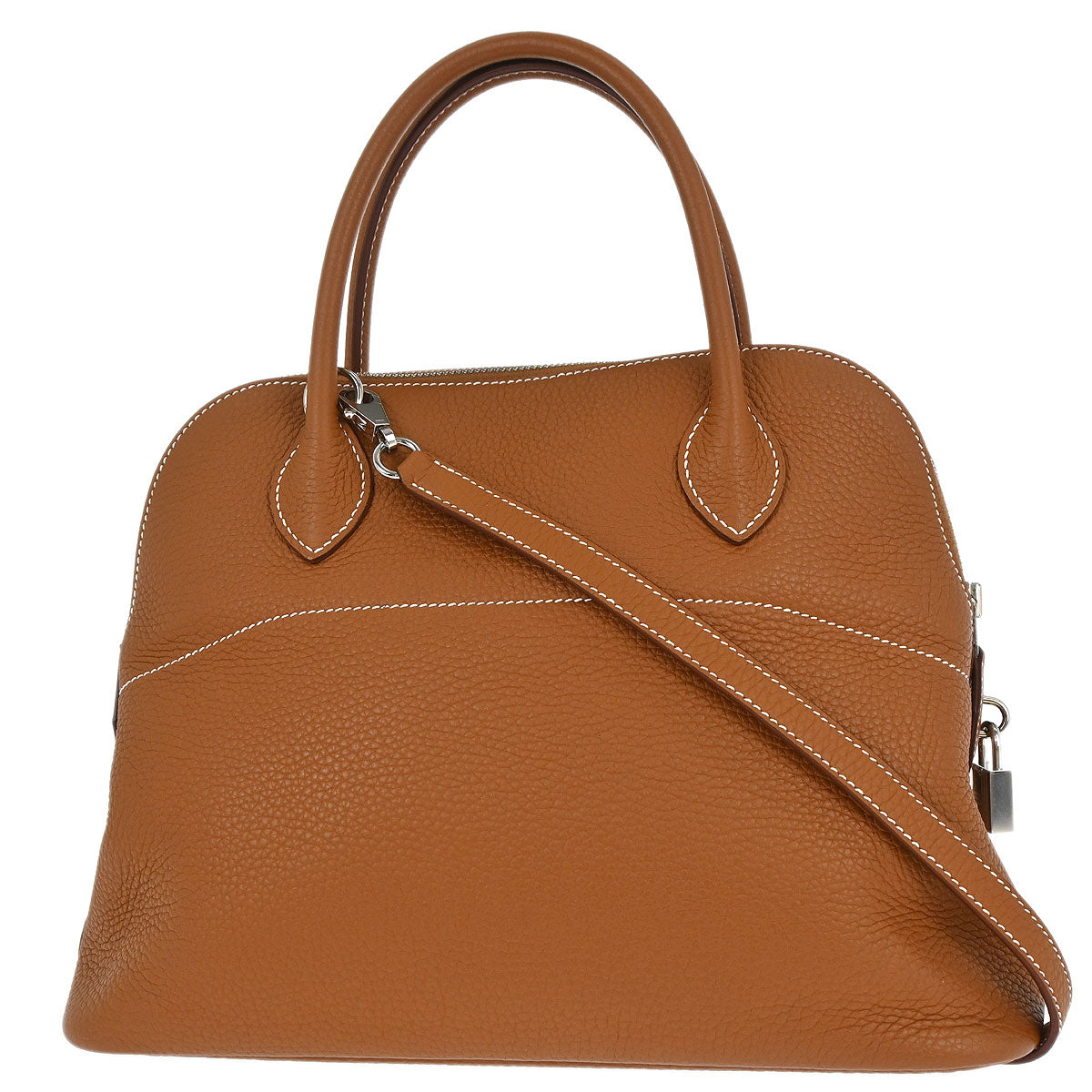 Hermes Gold Taurillon Clemence Bolide 31 2way Shoulder Handbag