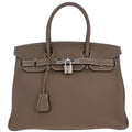 Hermes Etoupe Gray Togo Birkin 30 Handbag
