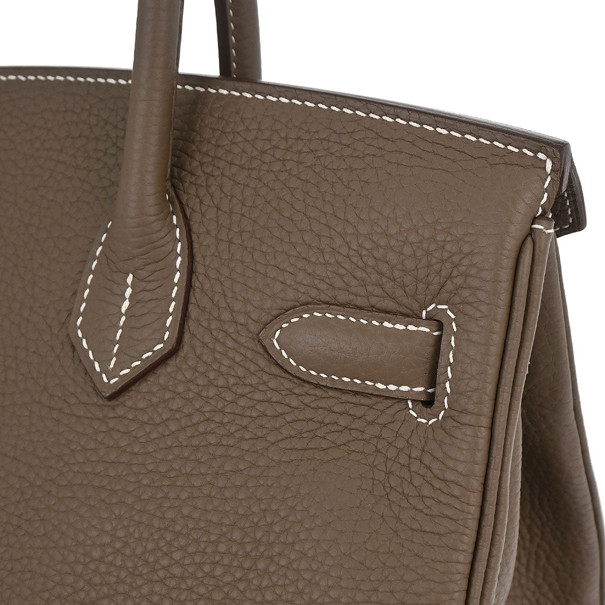 Hermes Etoupe Gray Togo Birkin 30 Handbag