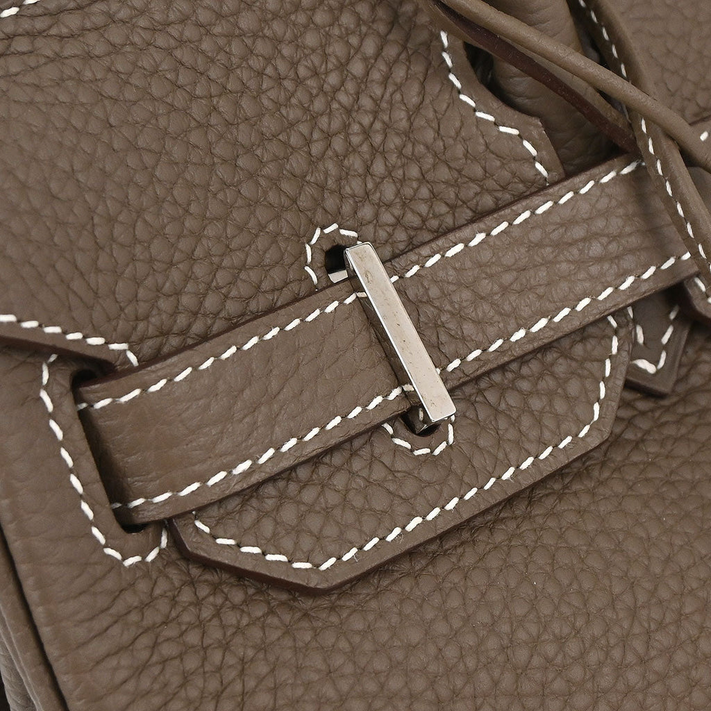 Hermes Etoupe Gray Togo Birkin 30 Handbag