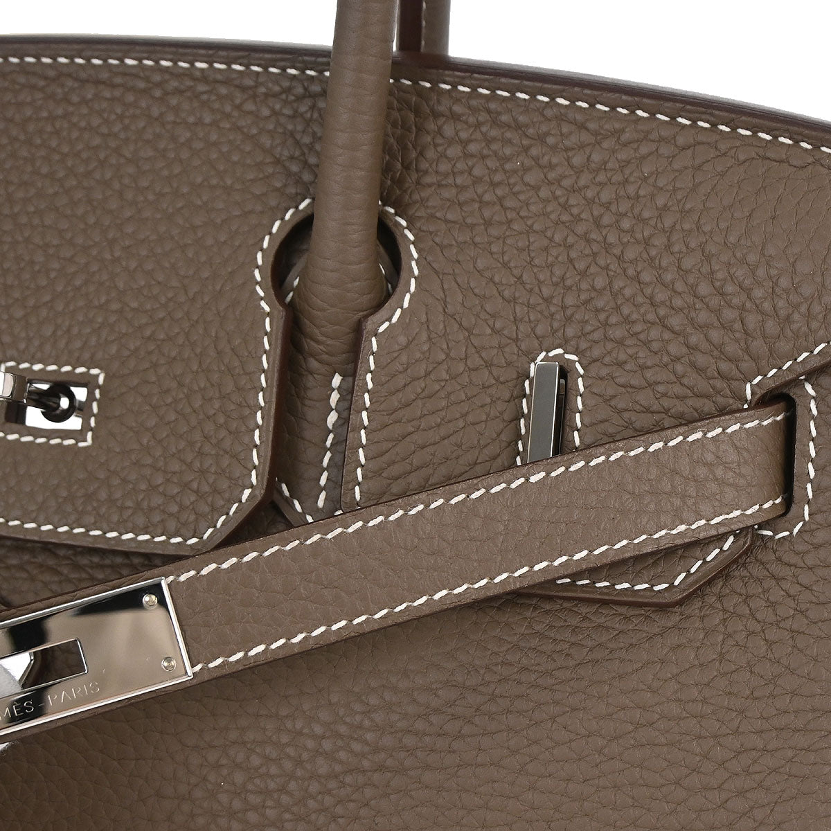 Hermes Etoupe Gray Togo Birkin 30 Handbag