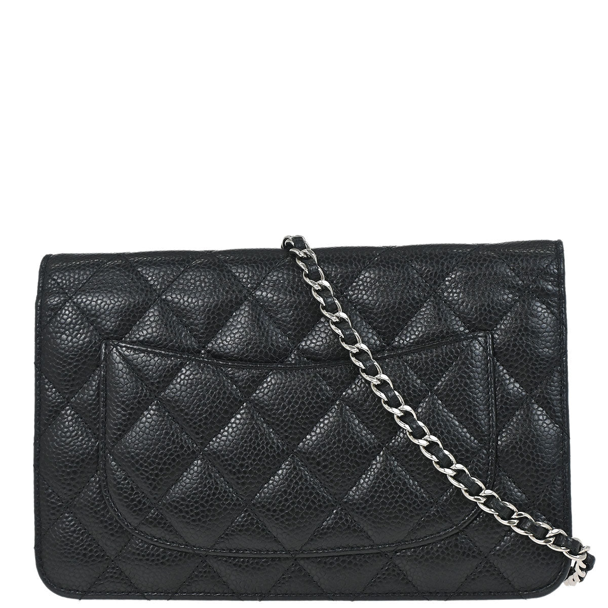 Chanel 2013-2014 Black Caviar WOC Wallet on Chain Bag